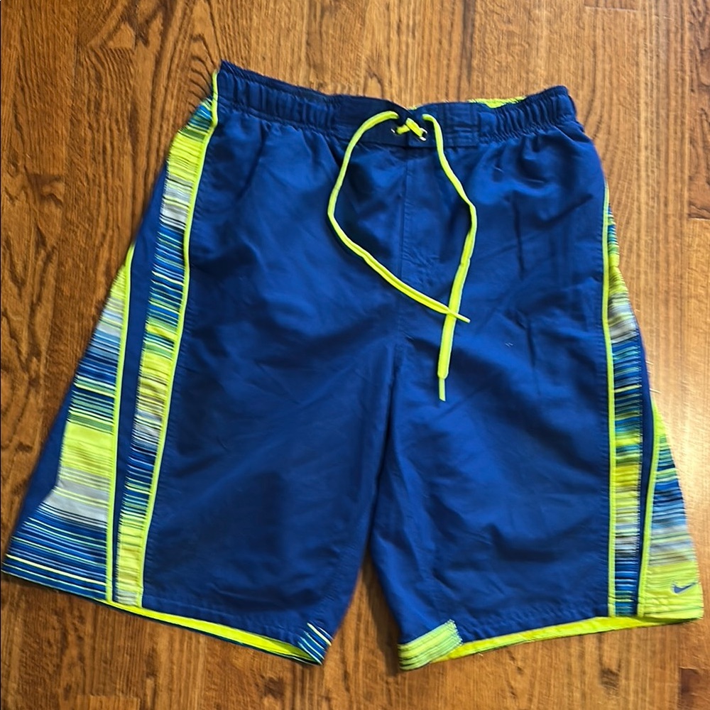 2/$11 Nike Blue and Neon Yellow Sports Shorts